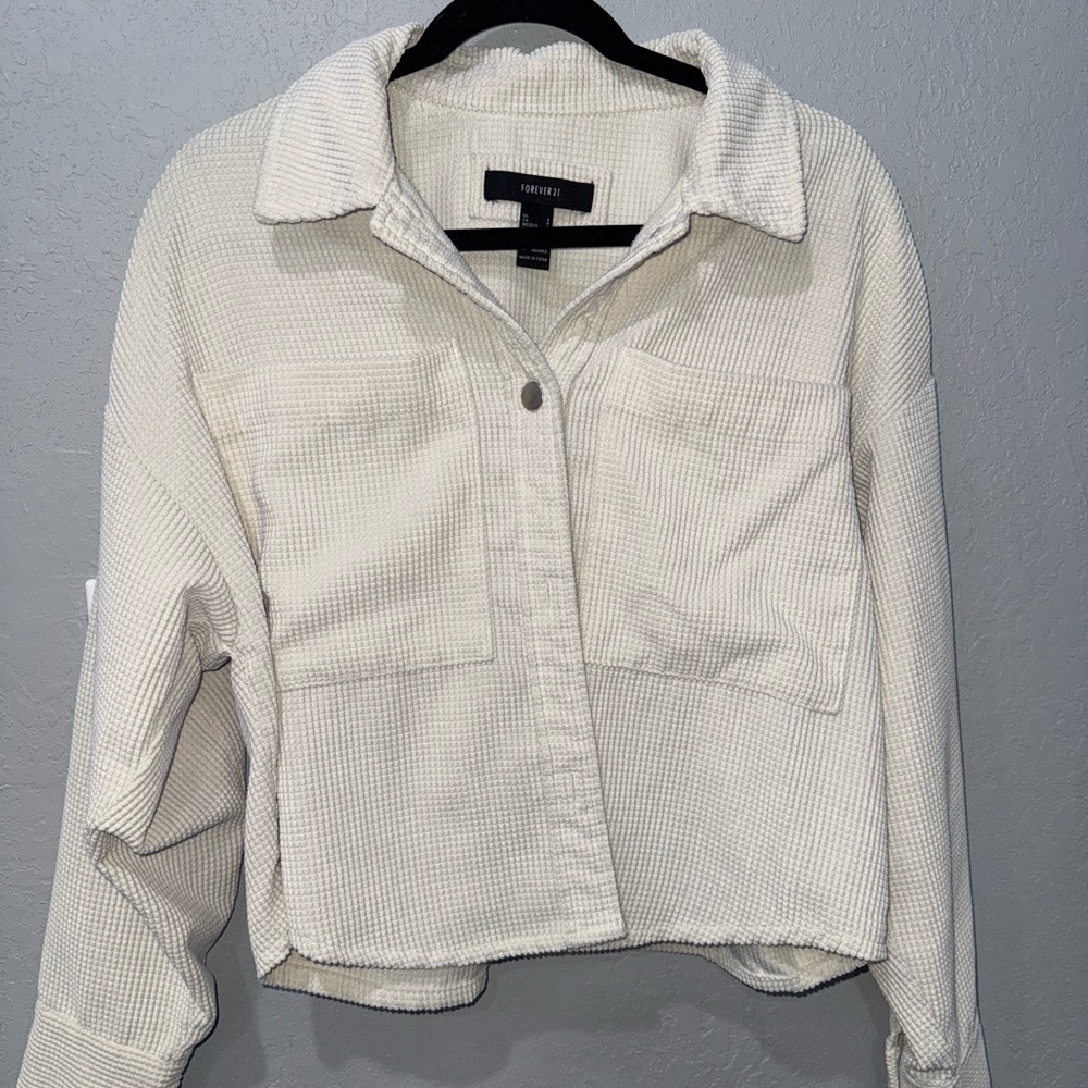 Forever 21 Cream Corduroy Sweater